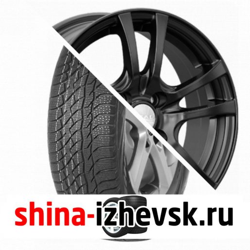 Колесо в сборе Viatti Bosco зима (V-526) 205/70 R15 T 96 + СКАД Дели 6xR15 4×100 ET48 DIA54.1 Черный матовый в Ижевске